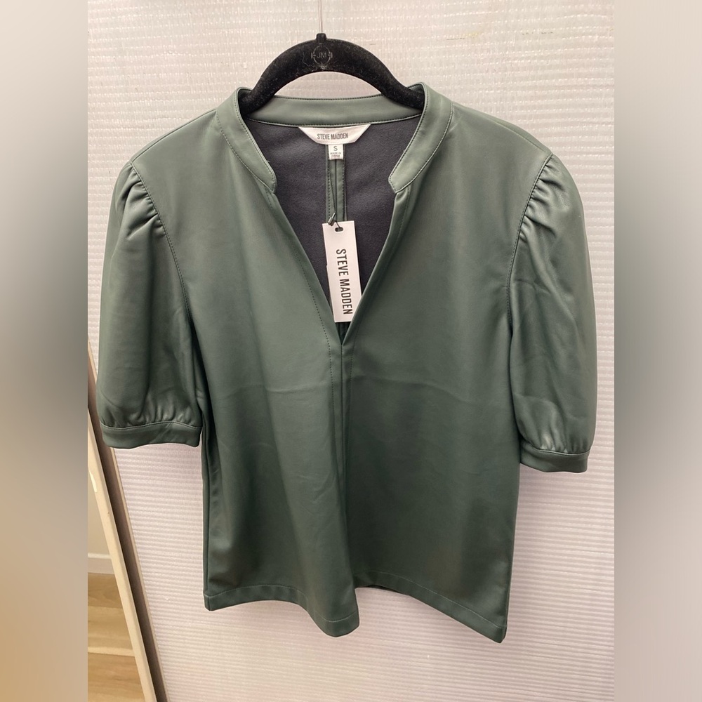 Steve Madden pleather top